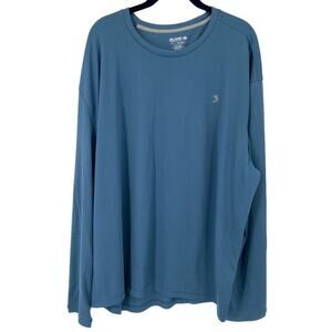 Reel Legends Shirt Top Men's Size 4X Blue Freeline Tee Long Sleeve Textured Knit